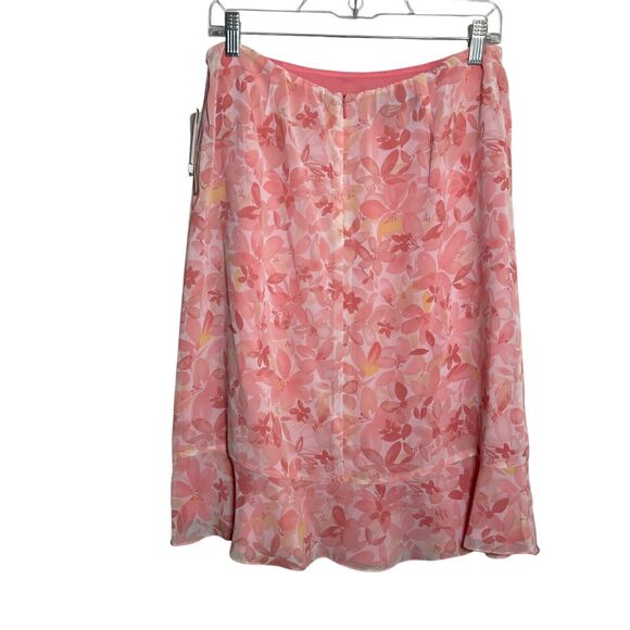 Cynthia Howie Maggy Boutique Skirt Women's 12 Pink Lined Y2k Floral Artsy - Picture 4 of 9